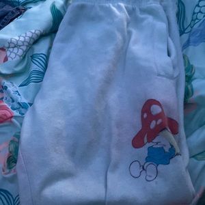 Large women Smurf sweatpants